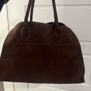 Chic Brown Suede Tote Bag